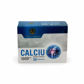 Calciu 1000 mg, 30 comprimate – Supliment alimentar pentru oase și dinți