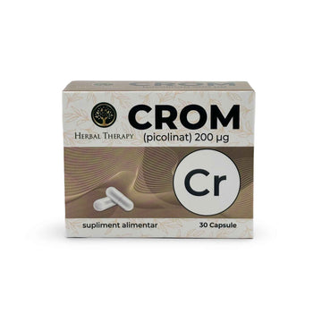 Crom (picolinat) 200 µg, 30 capsule – Supliment alimentar cu crom