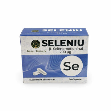 Seleniu (L-Selenometionina) 200 µg - Sprijină sănătatea tiroidiană și fertilitatea, 30 capsule
