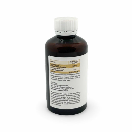 Imuno Pătlagină & Vitamina C, 200 ml – Sirop cu plante | Supliment alimentar