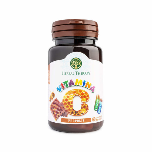 Vitamina C 100 mg, cu Propolis - Ameliorarea simtomelor răcelii, 60 comprimate masticabile