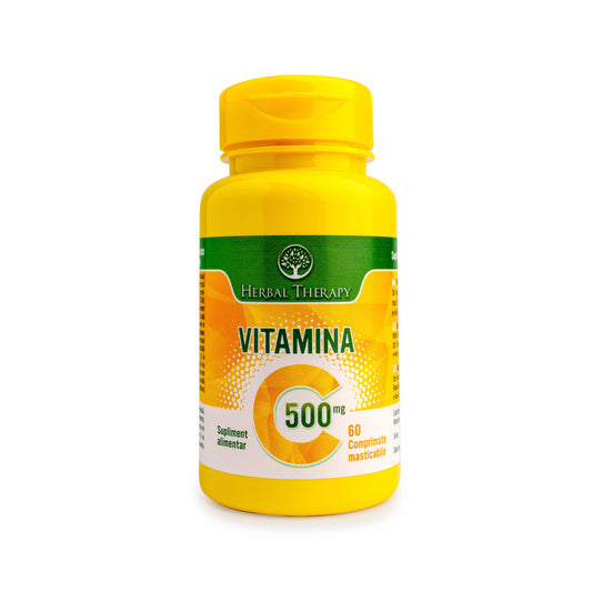 Vitamina C, 500 mg - Ameliorarea simptomelor răcelii, 60 comprimate masticabile