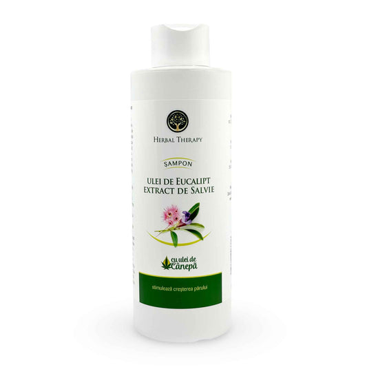 Șampon Stimulează Creșterea Părului - Extract de Salvie, Ulei de Eucalipt și Ulei de Cânepă 1000 ML
